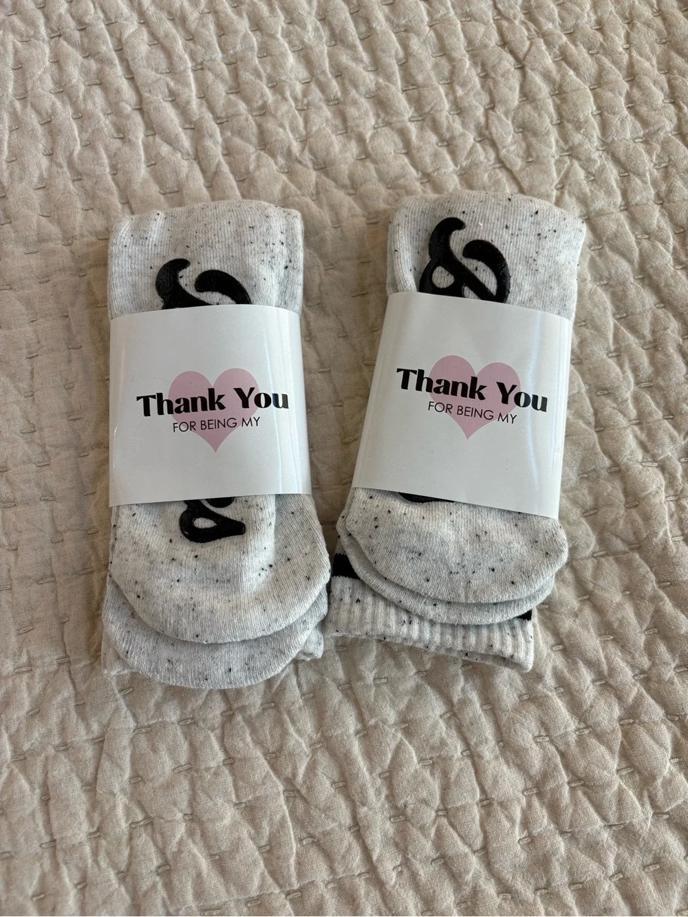 Thank You For Being My Bridesmaid Crew Socks- Pack of 2
